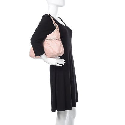 Fendi Calfskin Perforated Chef Hobo Pink 2 of 12