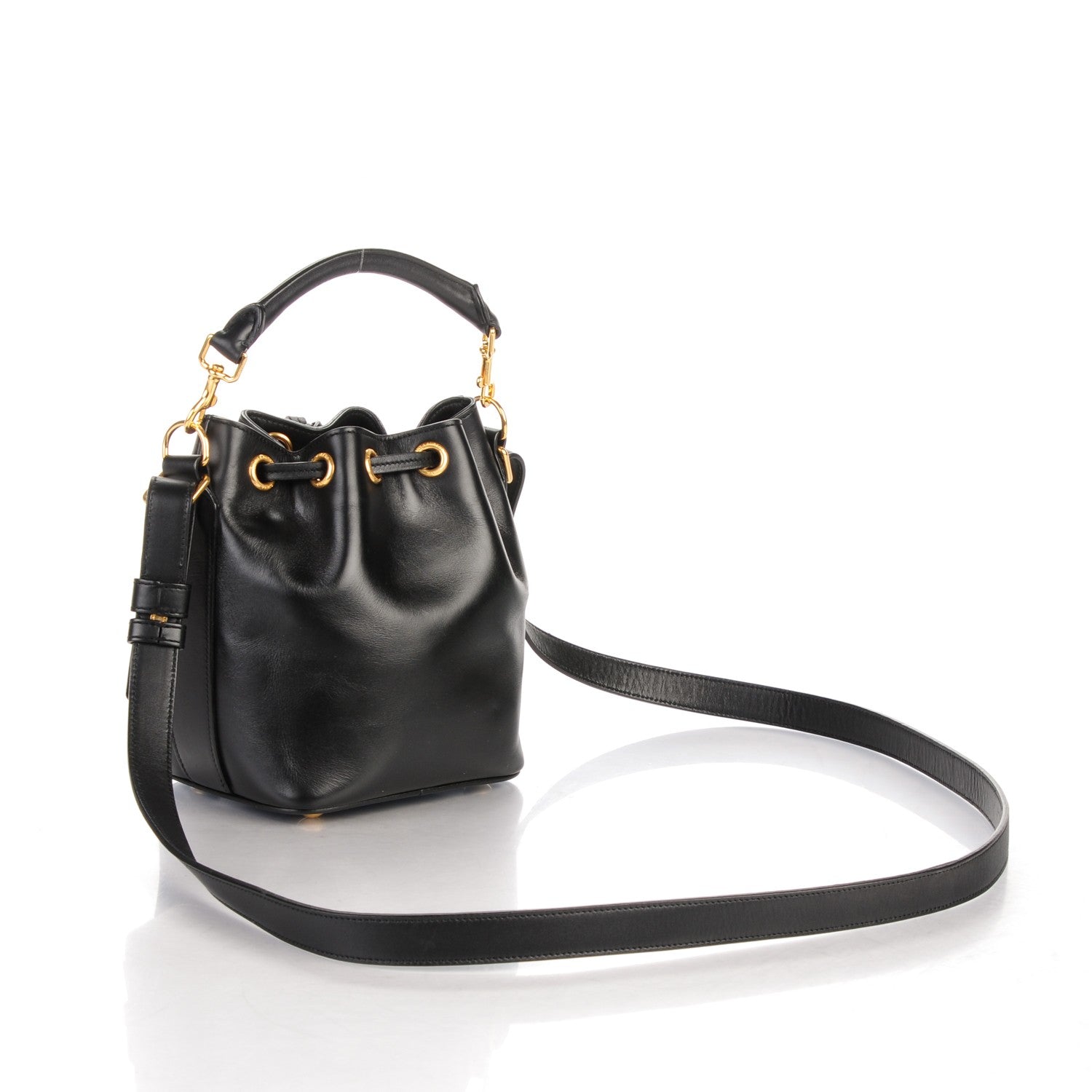 Saint Laurent Calfskin Small Emmanuelle Bucket Bag Black 3 of 9