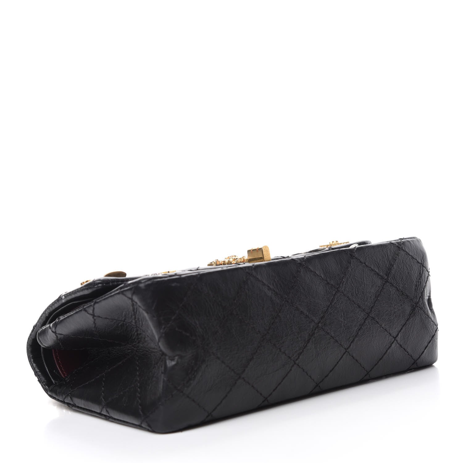 Chanel Aged Calfskin Lucky Charms 2.55 Reissue 224 Flap Black 4 of 12