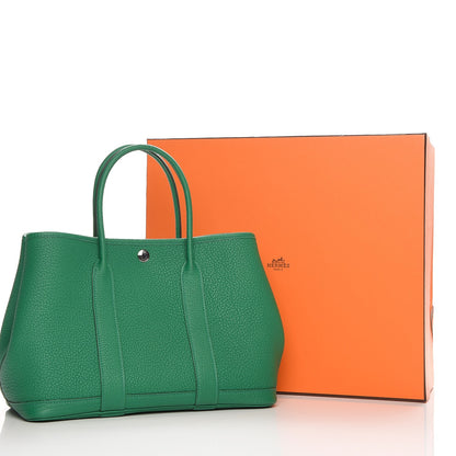 Hermes Vache Country Garden Party 30 TPM Vert Vertigo 8 of 8
