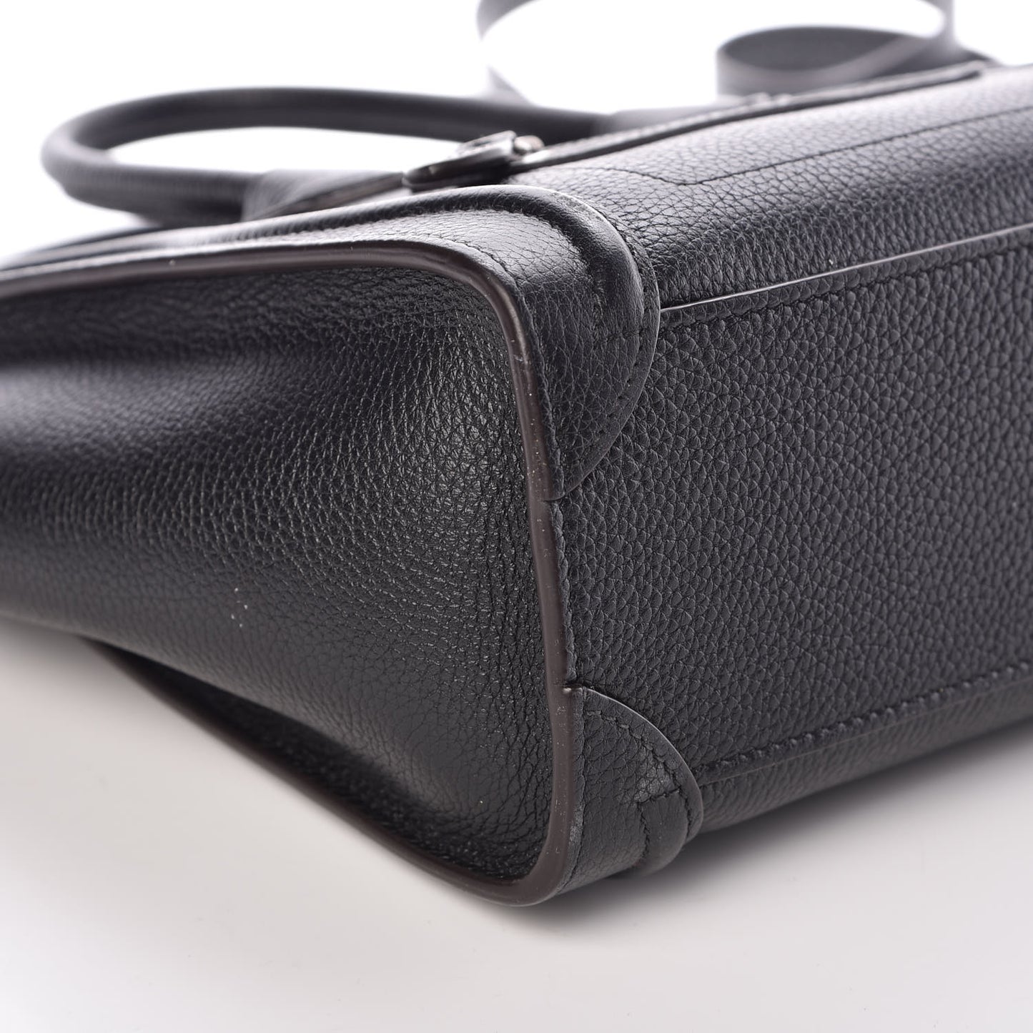 Drummed Calfskin Nano Luggage Black