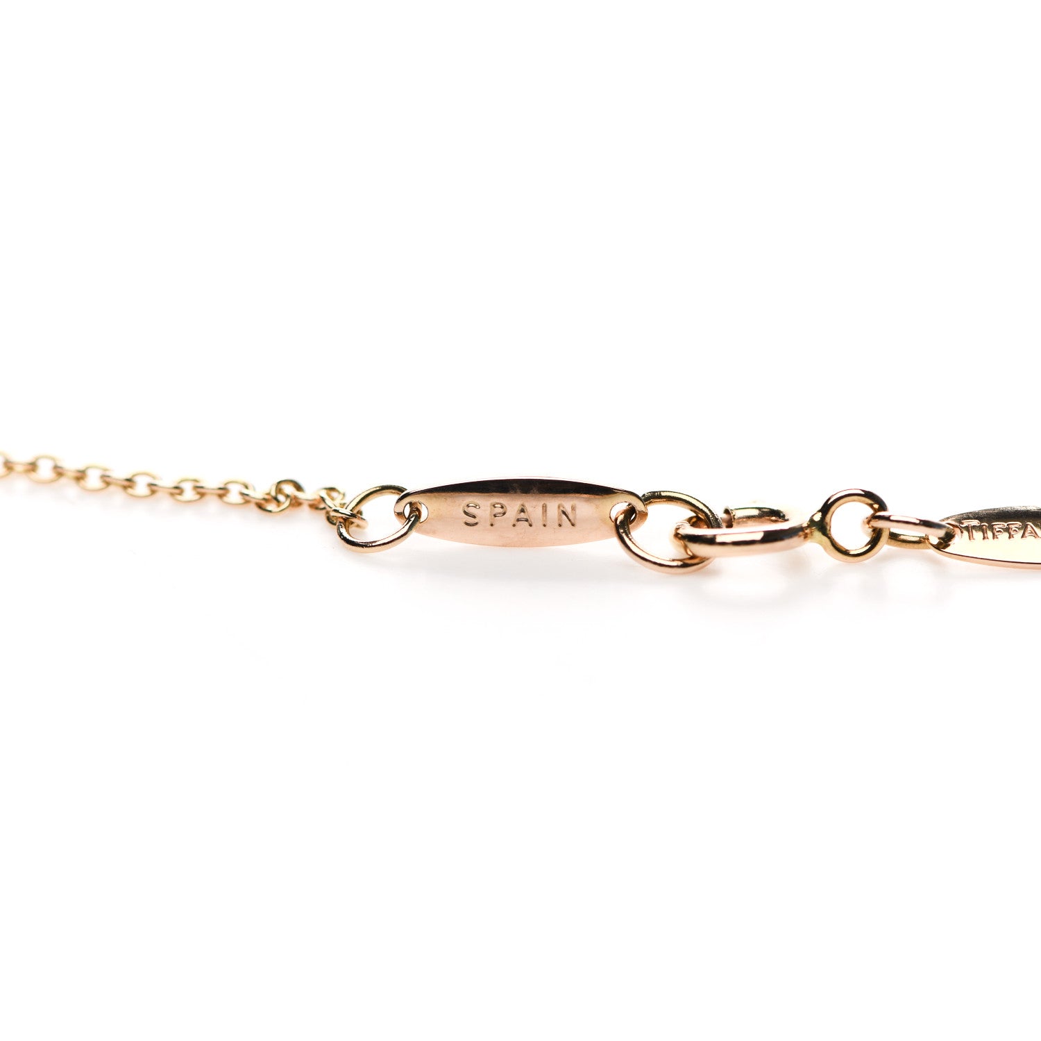 Tiffany 18K Rose Gold Diamond .03ct Elsa Peretti Diamonds by the Yard Pendant Necklace 5 of 7
