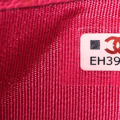 Chanel Caviar Quilted Card Holder Dark Pink 8 of 9