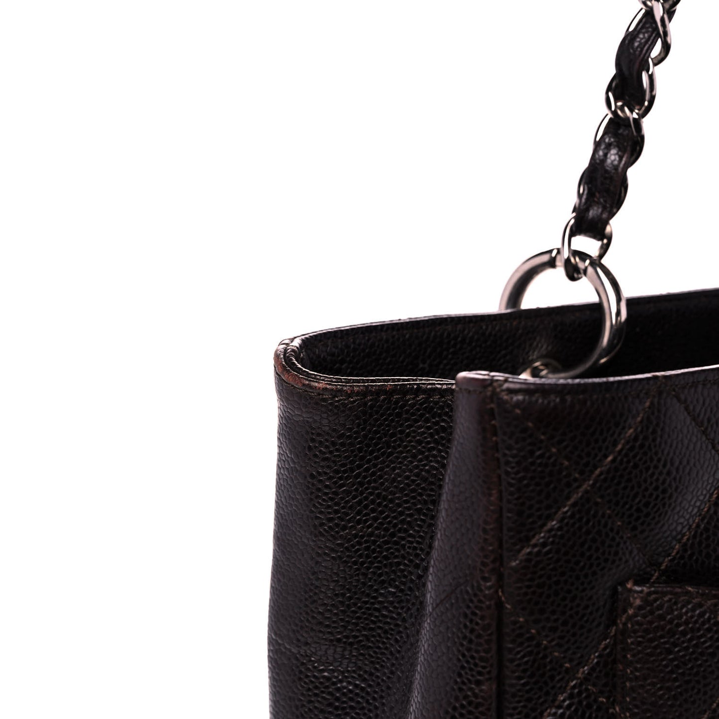 Caviar Quilted Grand Shopping Tote GST Black