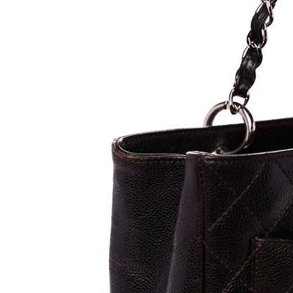 Chanel Caviar Quilted Grand Shopping Tote GST Black 14 of 16