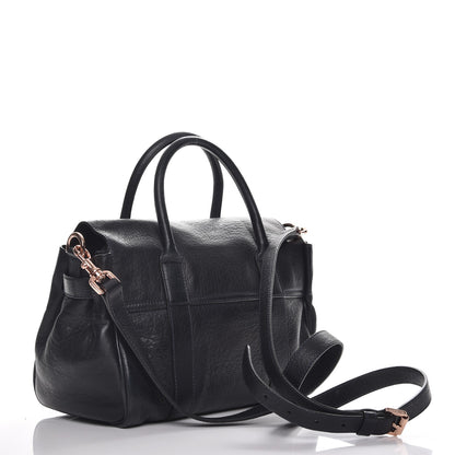 Mulberry Pebbled Matte Leather Small Heritage Bayswater Satchel Nightshade Blue 4 of 11