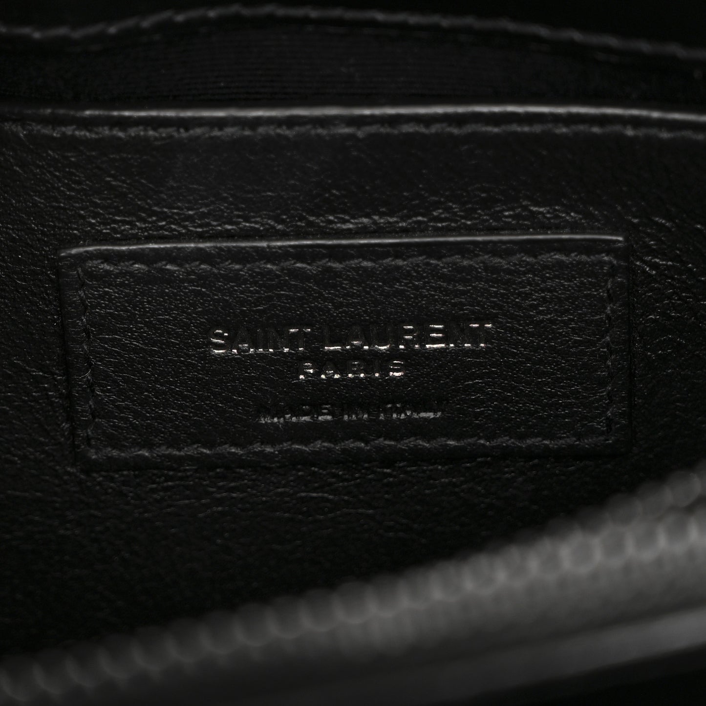 Calfskin Y Quilted Monogram Monochrome Small Loulou Chain Satchel Black