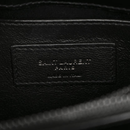 Saint Laurent Calfskin Y Quilted Monogram Monochrome Small Loulou Chain Satchel Black 6 of 10