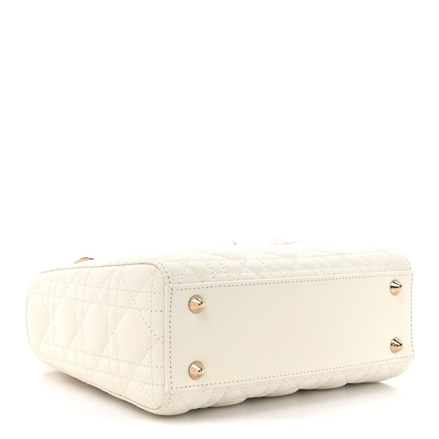 Christian Dior Lambskin Cannage Small My ABCDior Lady Dior White 4 of 11