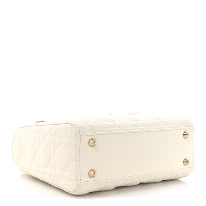 Christian Dior Lambskin Cannage Small My ABCDior Lady Dior White 4 of 11