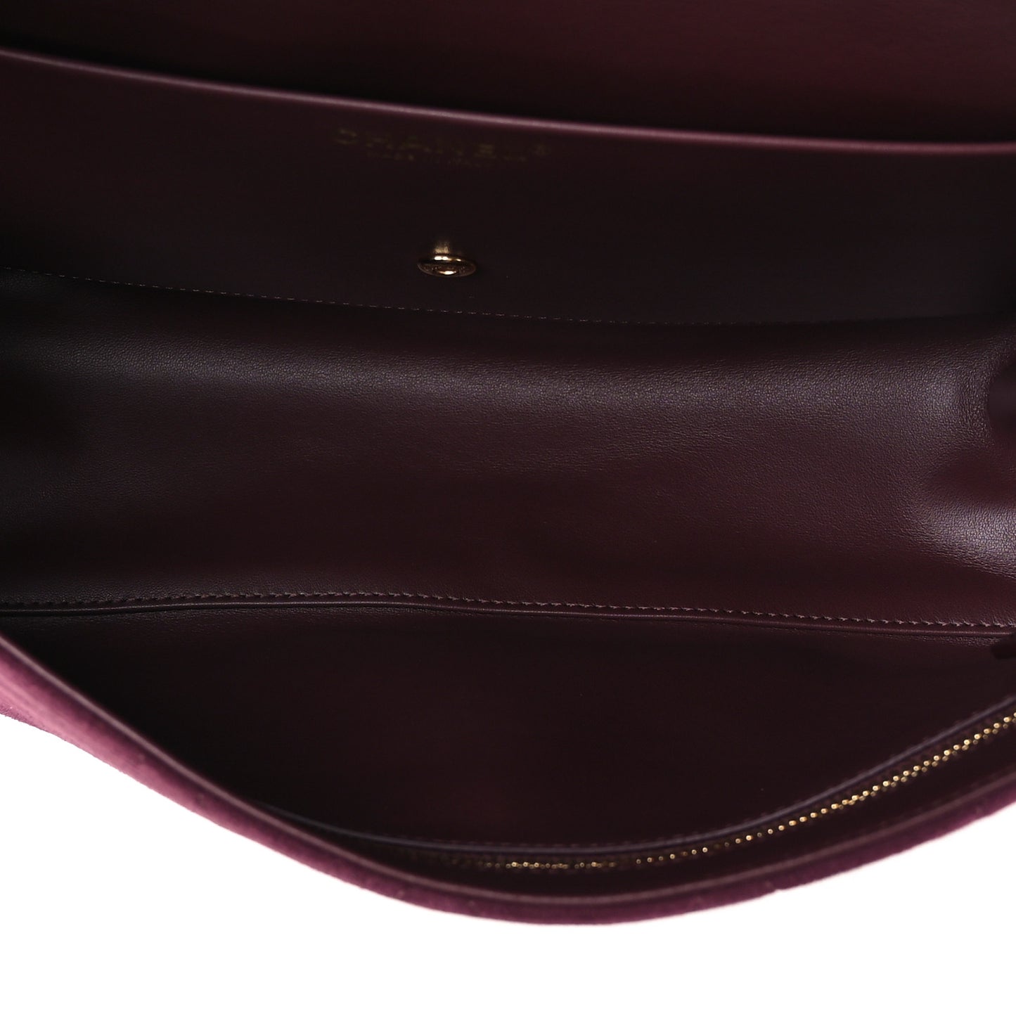 Suede Calfskin Small Souplissimo Maxi Flap Burgundy