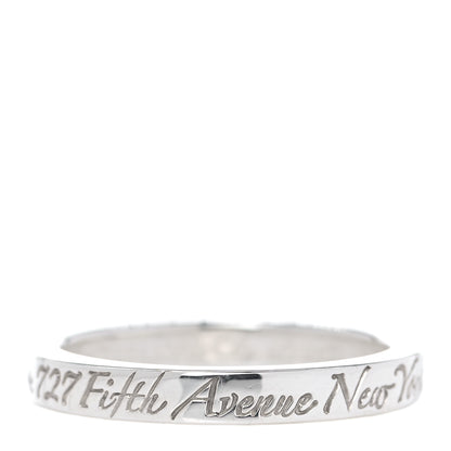 Tiffany Sterling Silver Notes Narrow Ring 50 5.5 3 of 5
