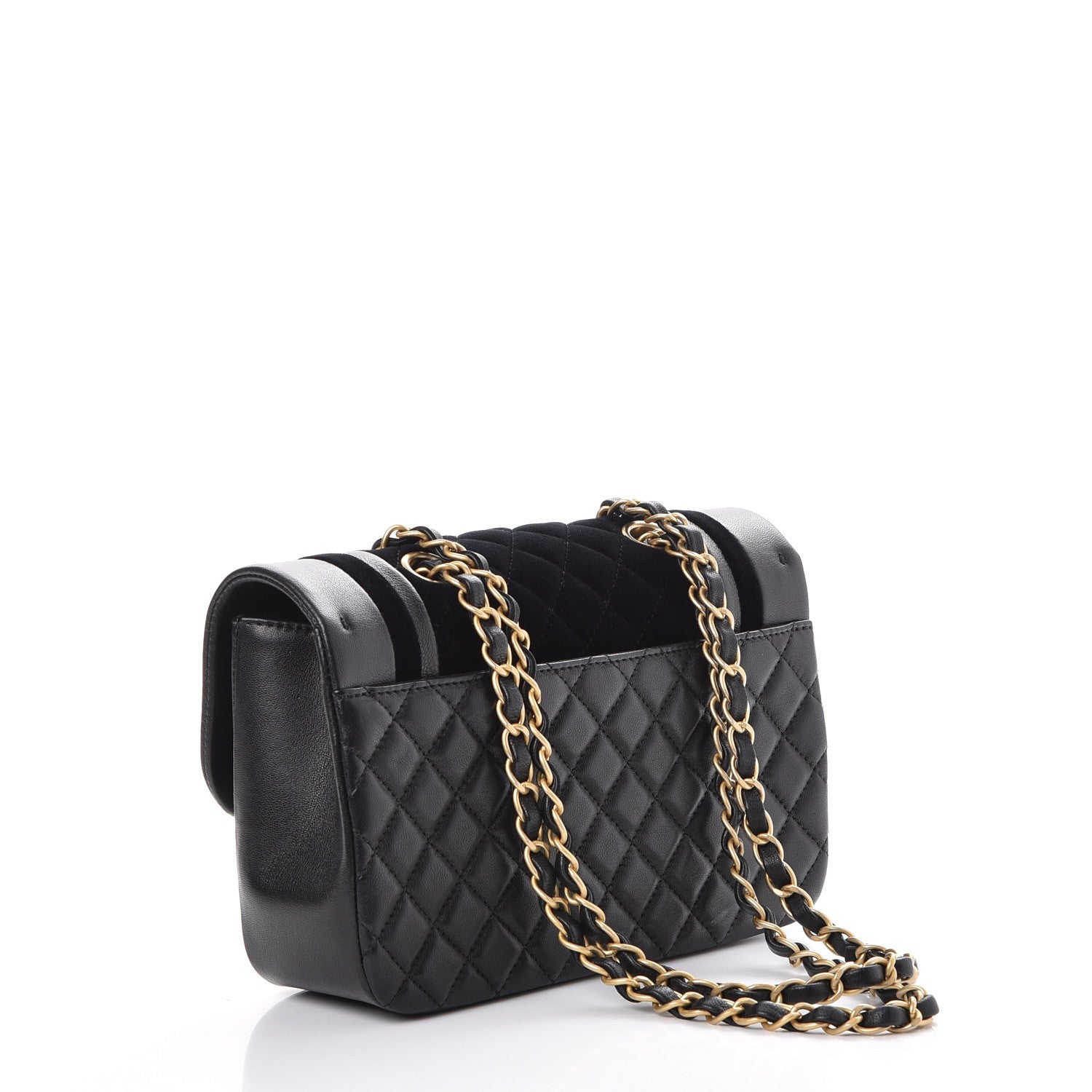 Chanel Metallic Lambskin Velvet Quilted Small Flap Black 3 of 8