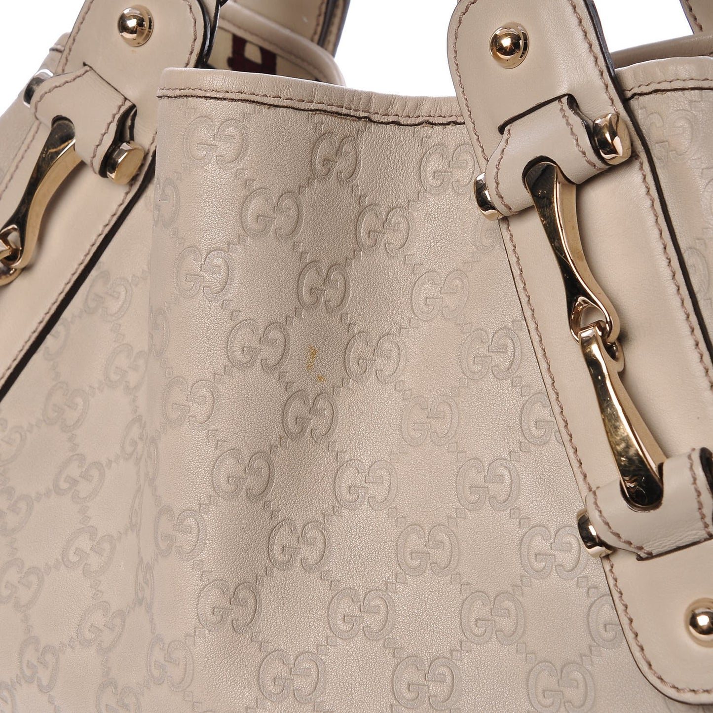 Guccissima Medium Pelham Shoulder Bag Off White