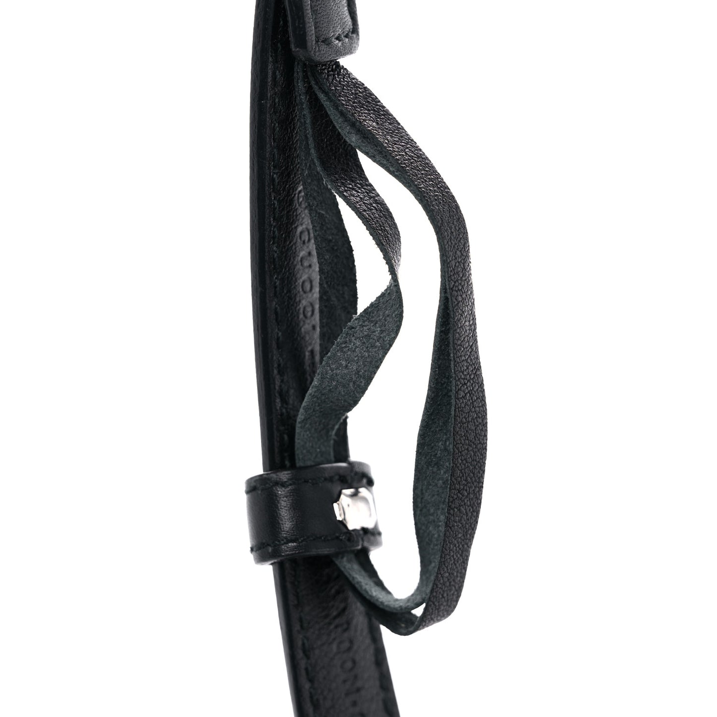 Moon Calfskin Nickel Interlocking G 20mm Belt 80 32 Black