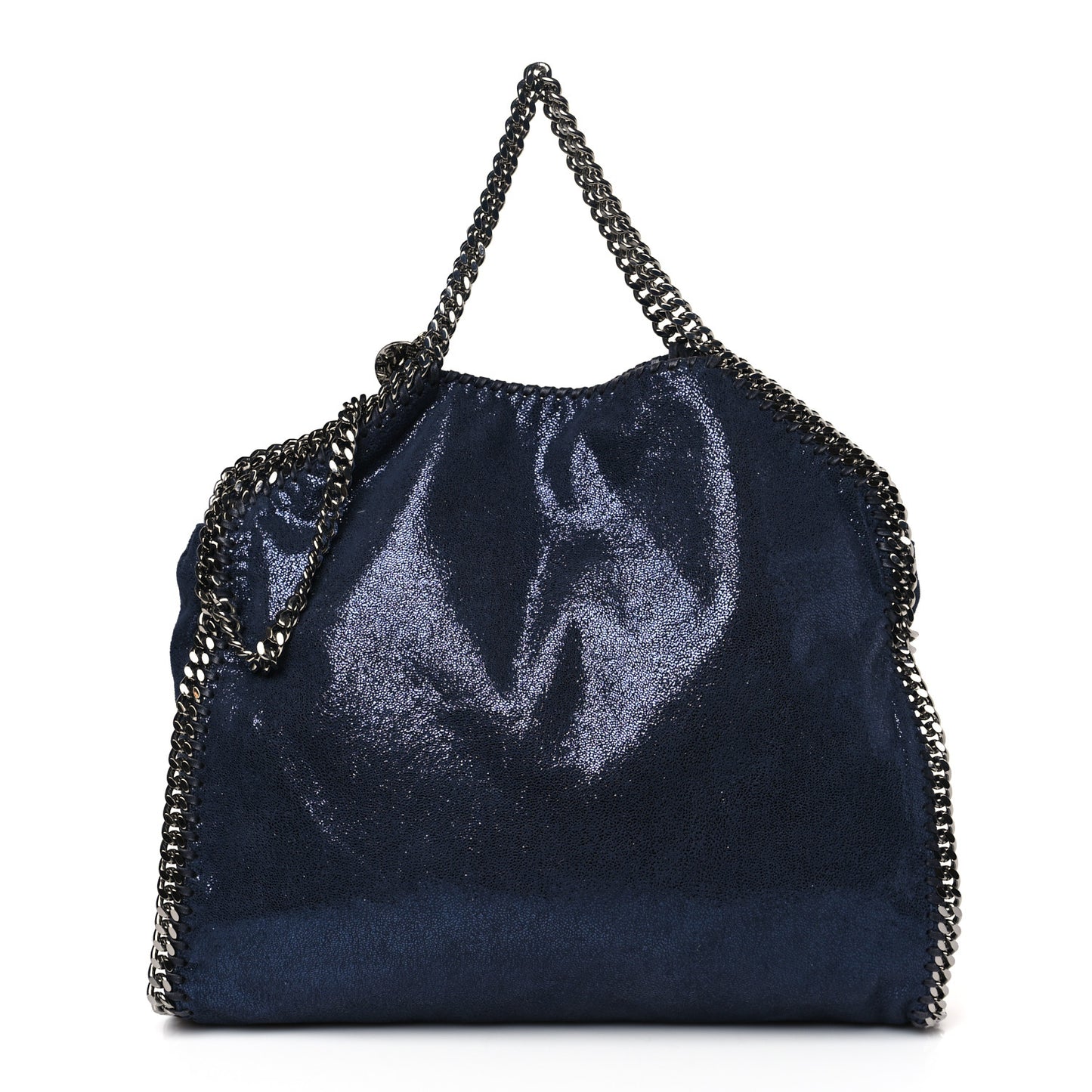 Shaggy Deer Falabella Fold Over Tote Navy