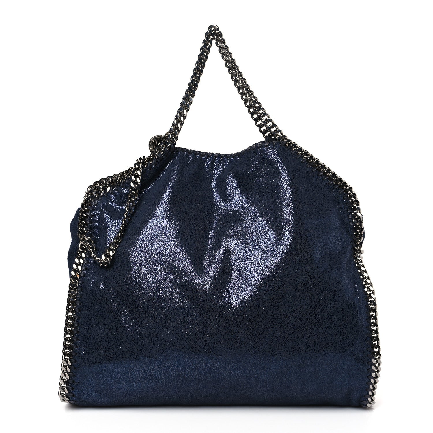 Stella McCartney Shaggy Deer Falabella Fold Over Tote Navy 1 of 8