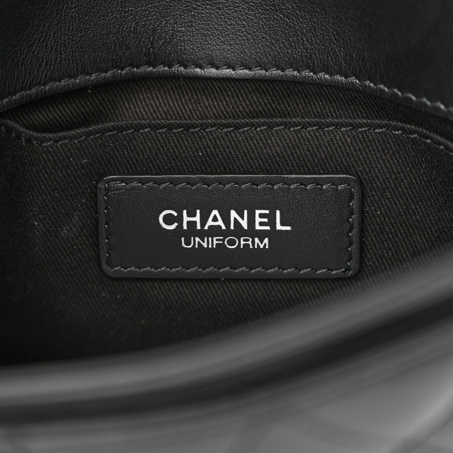 Chanel Calfskin Quilted CC Uniform Flap Belt Bag Black 6 of 11