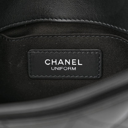 Chanel Calfskin Quilted CC Uniform Flap Belt Bag Black 6 of 11