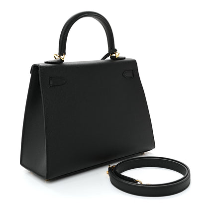 Hermes Epsom Kelly Sellier 25 Black 3 of 10