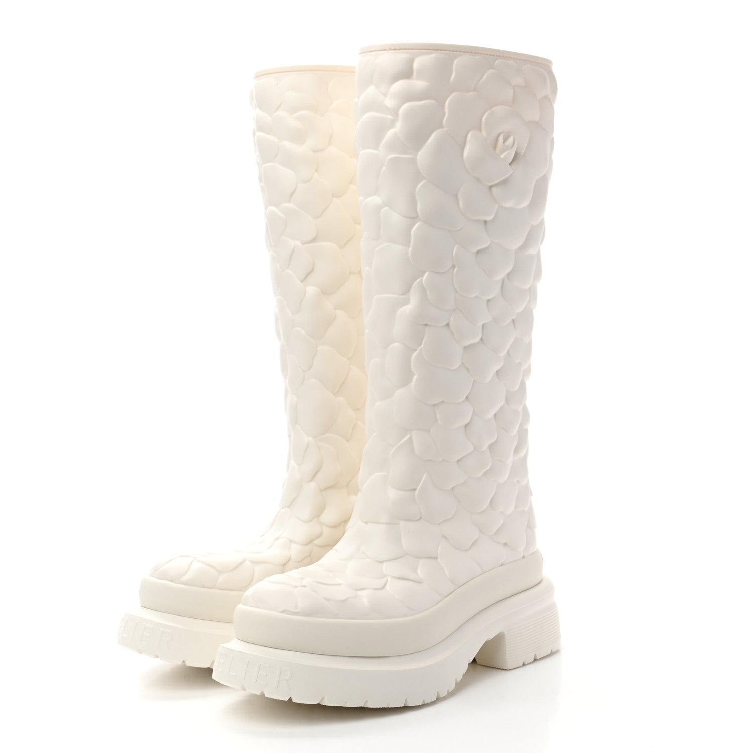 Valentino Garavani Rubber Atelier 03 Rose Edition 30/50mm Tall Rainboots 38 Avorio 3 of 8