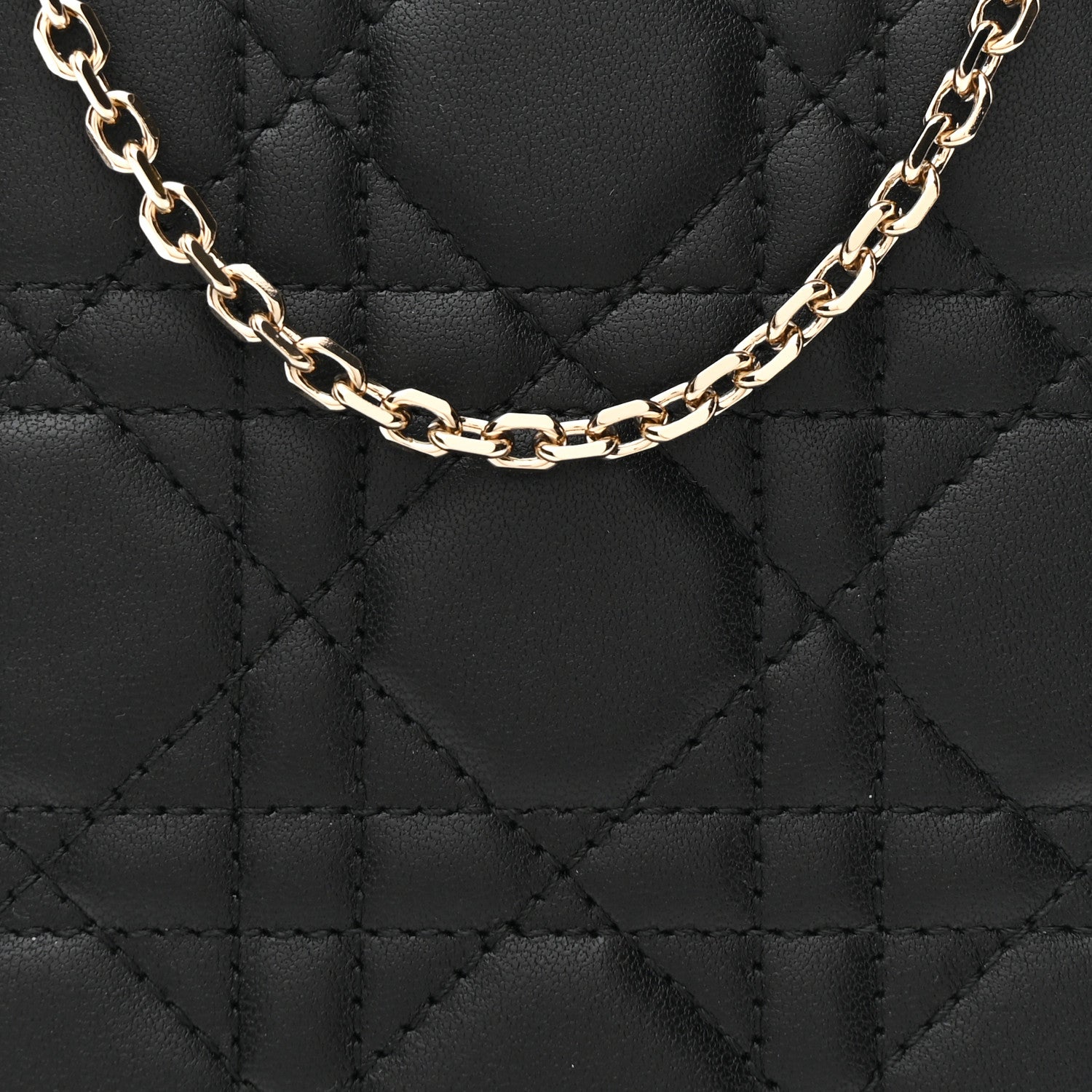 Christian Dior Lambskin Cannage Lady Dior Phone Holder Black 8 of 11