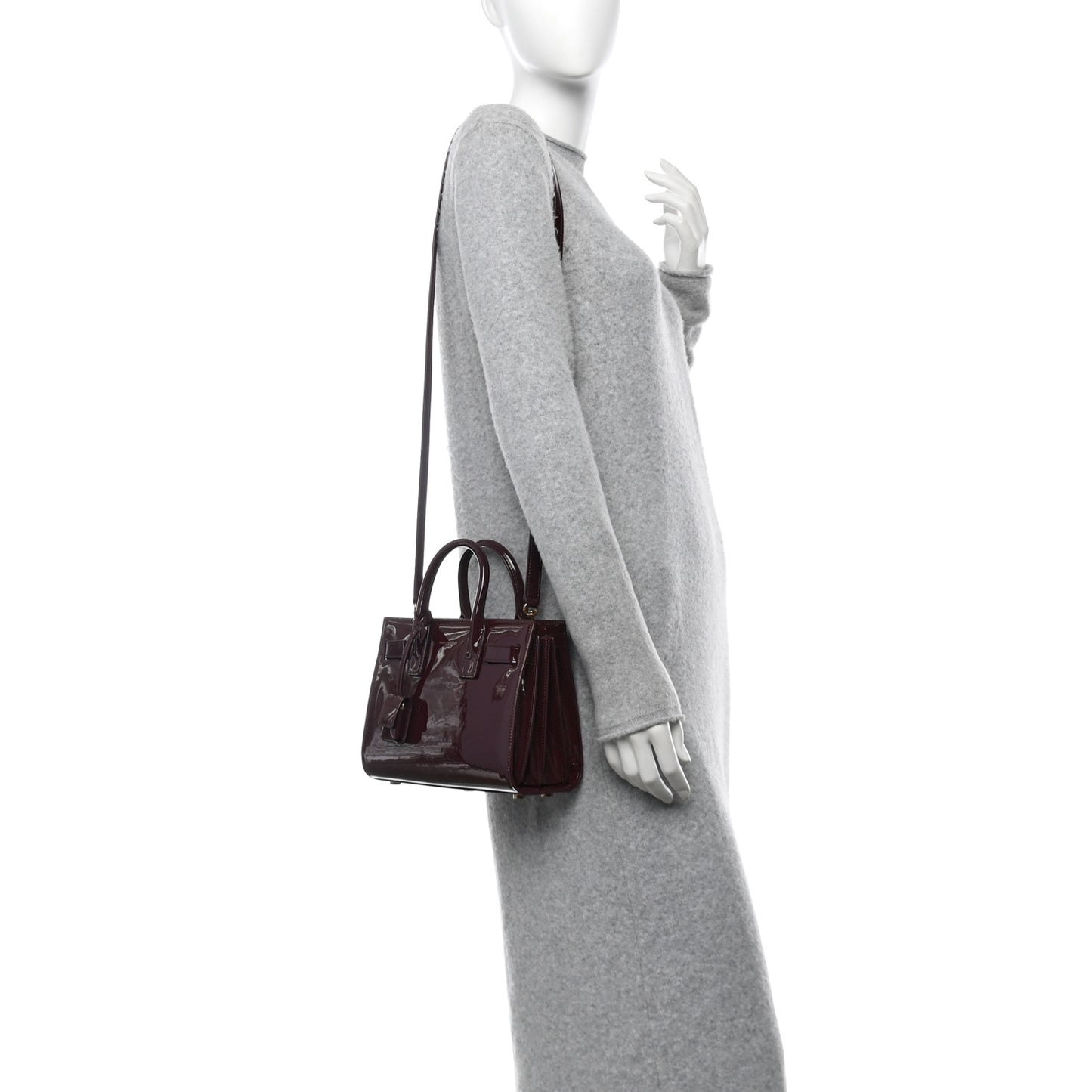 Patent Nano Sac de Jour Dark Red Wine
