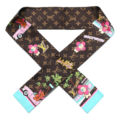 Louis Vuitton Silk Monogram 2021 Hollywood Christmas Animation Bandeau Marron 1 of 3