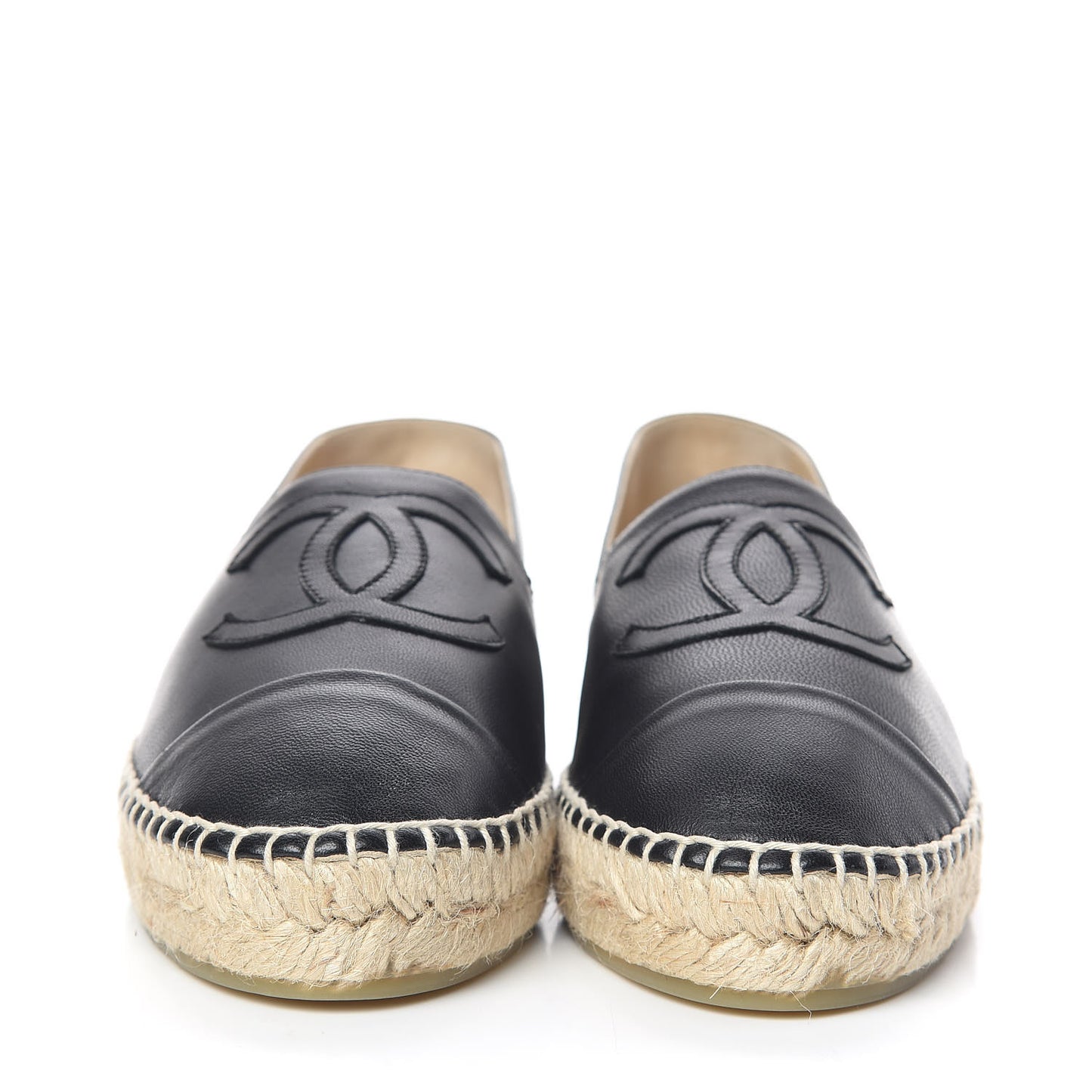Lambskin CC Espadrilles 36 Black