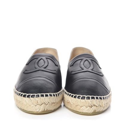 Chanel Lambskin CC Espadrilles 36 Black 2 of 11