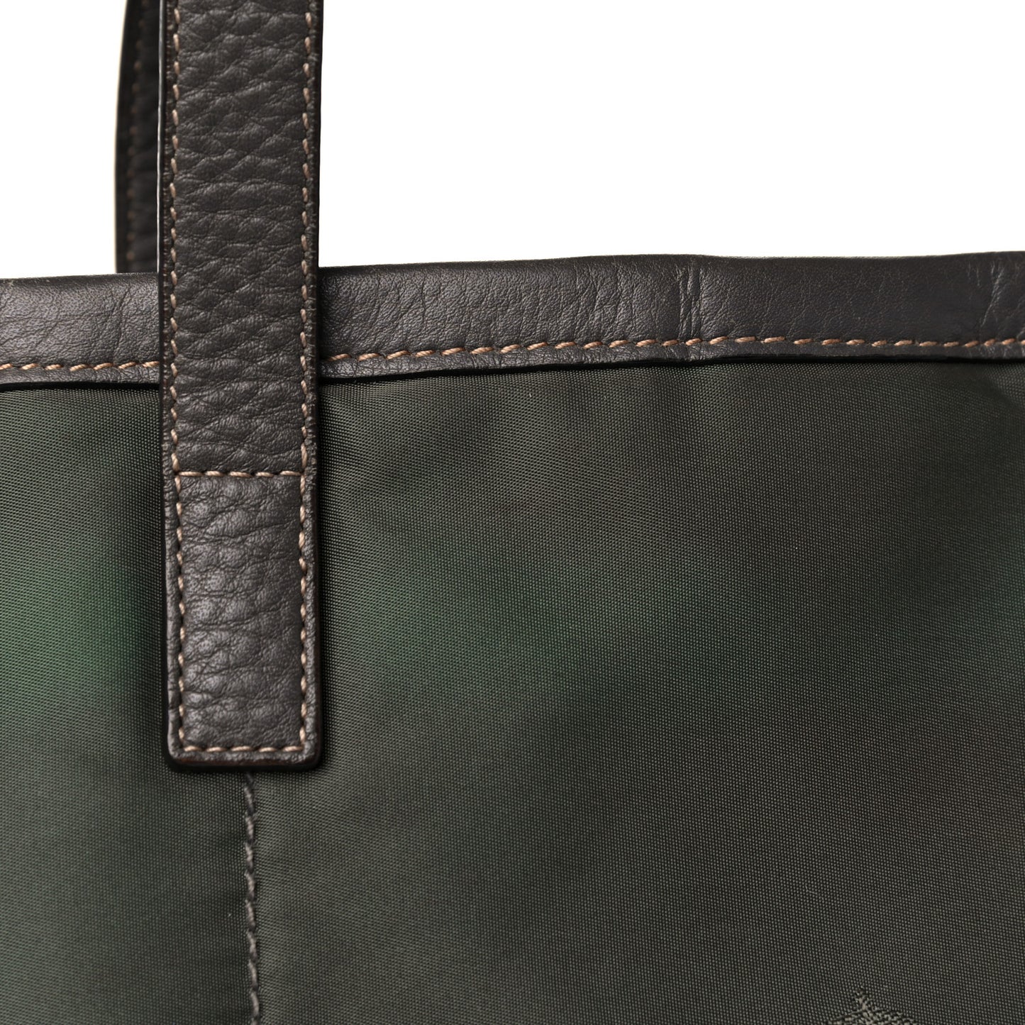 Tessuto Nylon Logo Tote Green