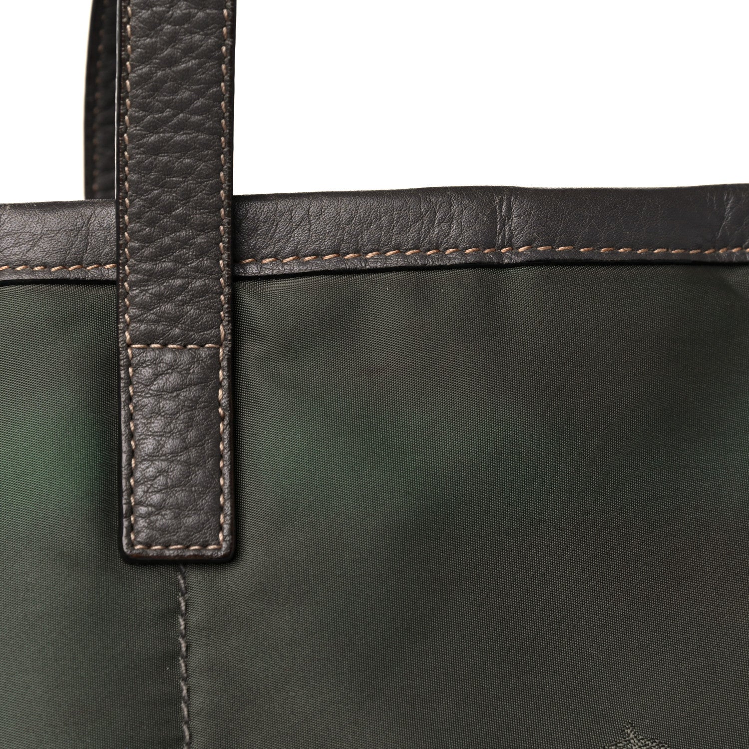 Prada Tessuto Nylon Logo Tote Green 12 of 16