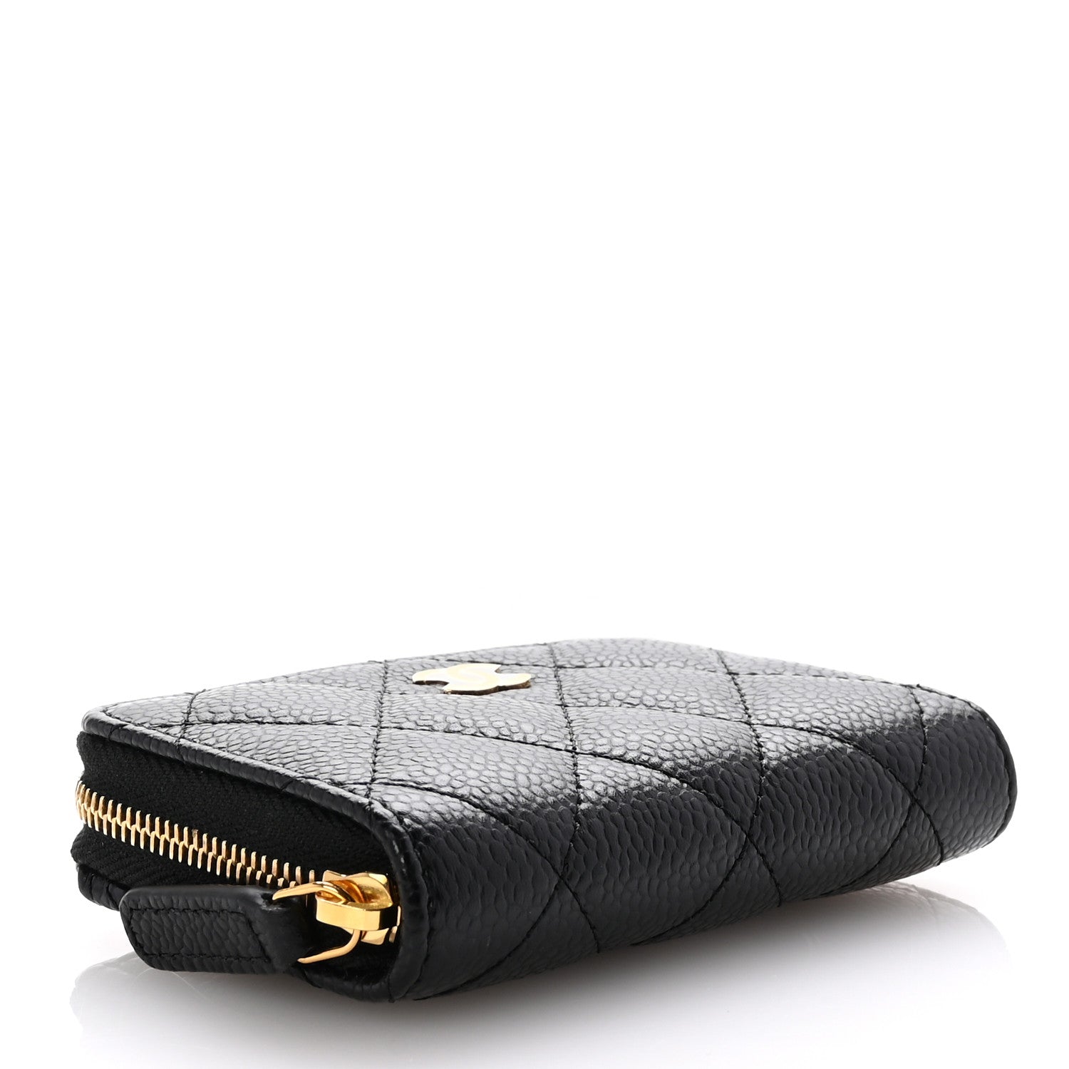 Chanel Caviar Quilted Zip Coin Purse Black 4 of 8