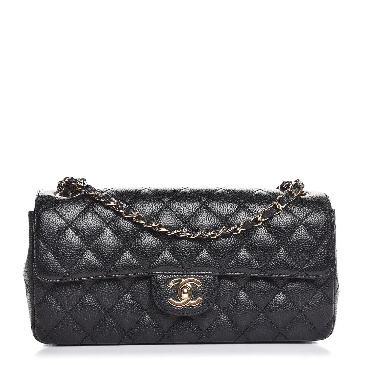 Caviar Quilted East West Flap Black