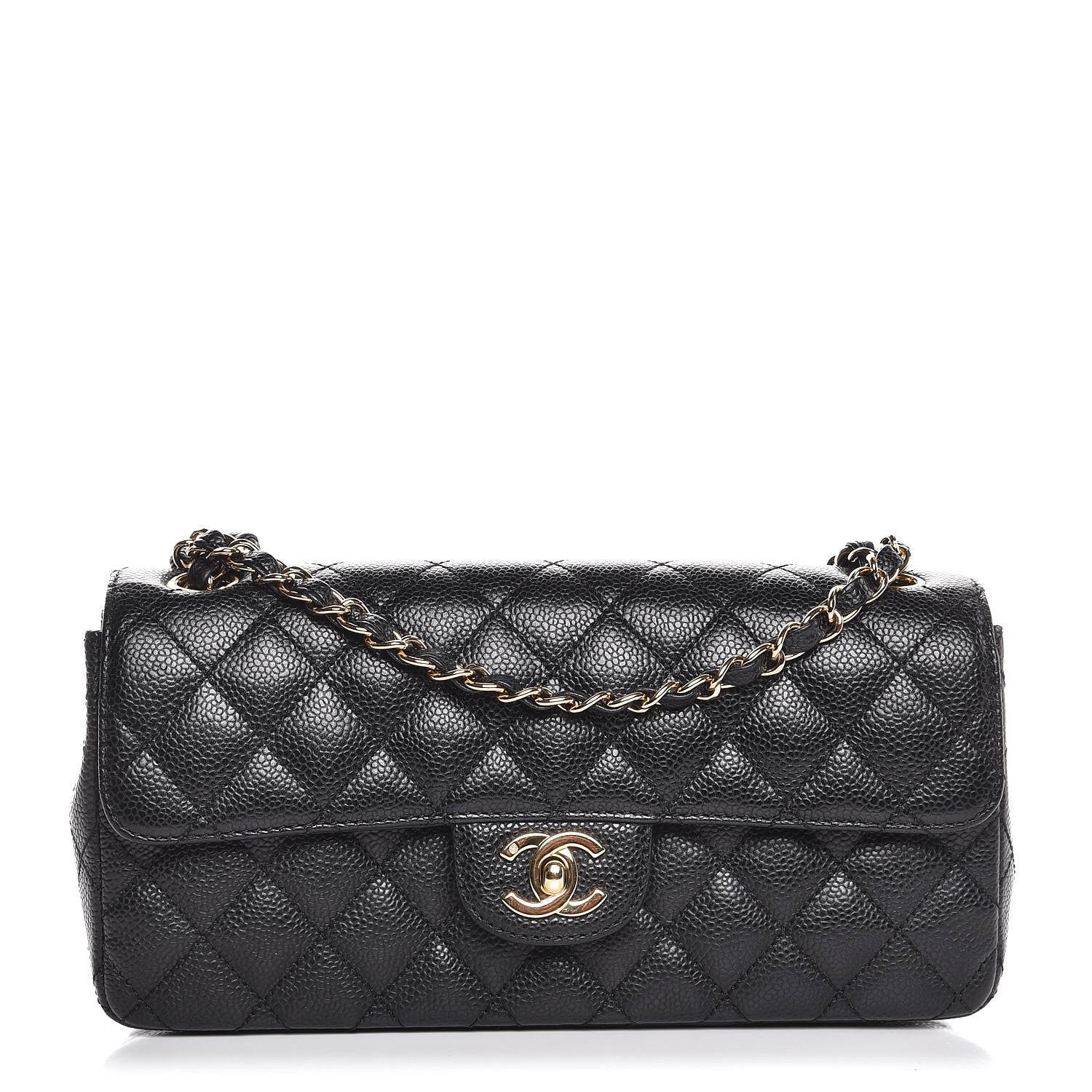 Chanel Caviar Quilted East West Flap Black 1 of 7