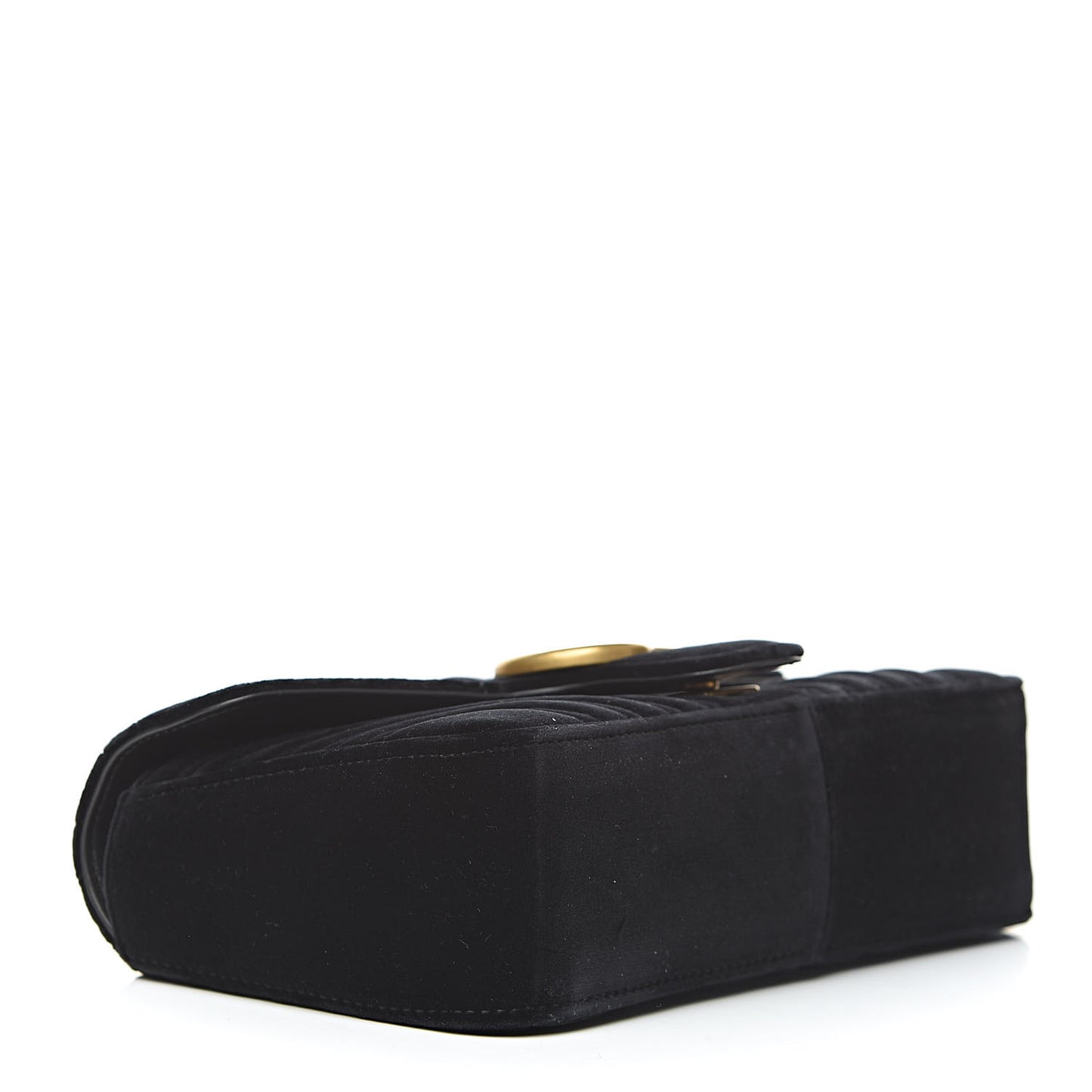 Velvet Matelasse Small GG Marmont Shoulder Bag Black