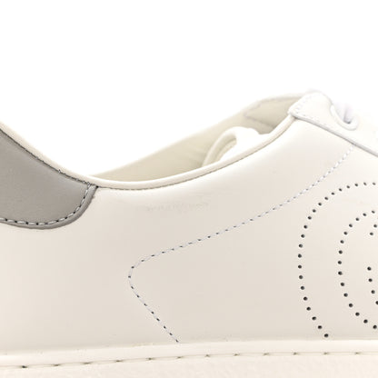Gucci Calfskin Interlocking G Perforated Mens Ace Sneakers 7 White Grey Sky 9 of 9