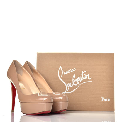 Christian Louboutin Patent Bianca 120 Pumps 38 Nude 7 of 7