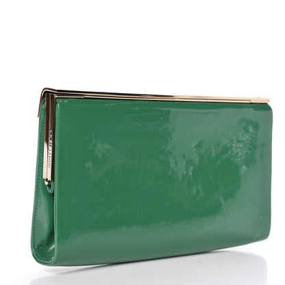 Jimmy Choo Patent Cayla Clutch Jade 3 of 10