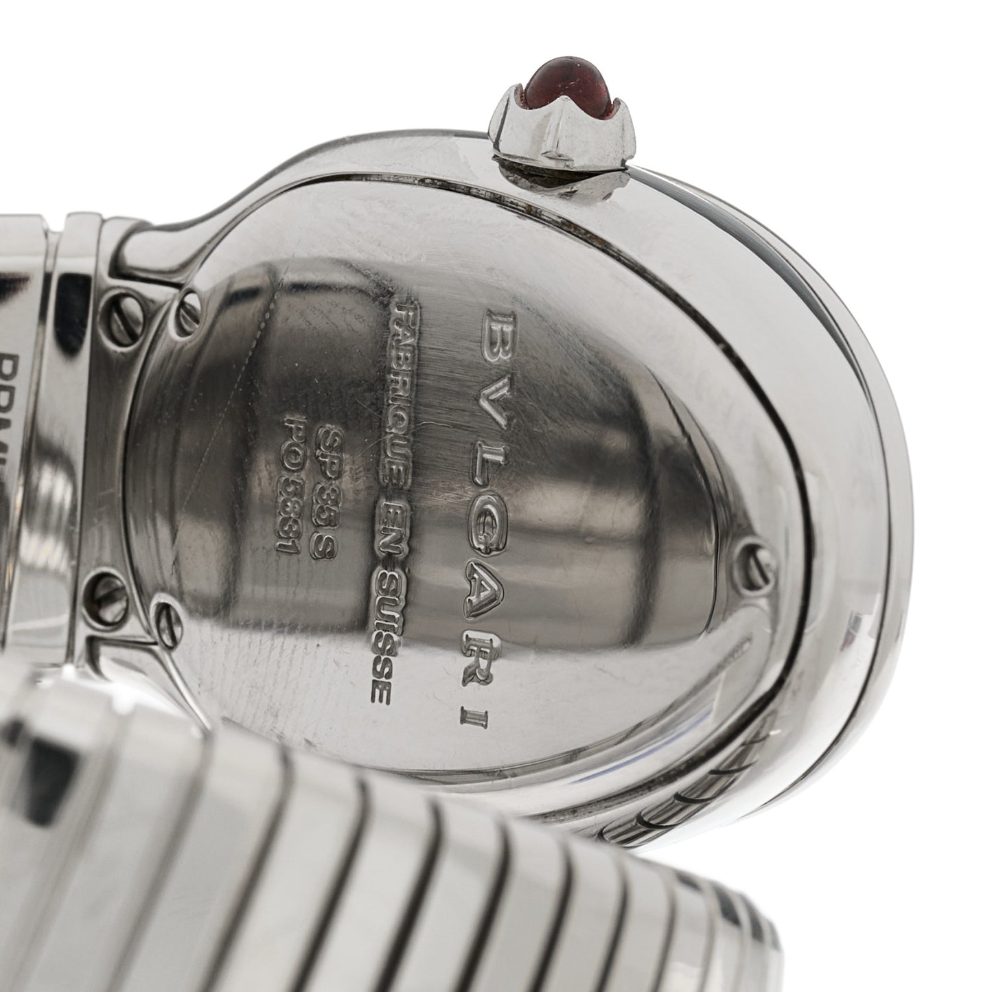 Stainless Steel 35mm Serpenti Tubogas Quartz Watch