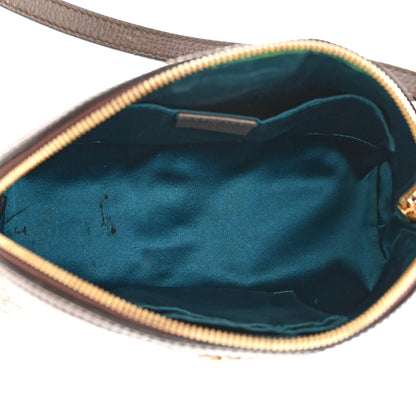 Gucci GG Supreme Monogram Textured Dollar Calfskin Web Small Ophidia Dome Shoulder Bag Beige Ebony New Acero 5 of 15