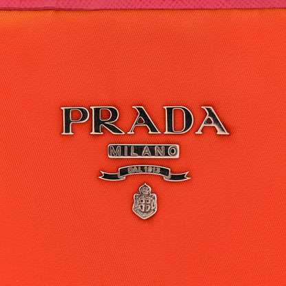Prada Tessuto Nylon Saffiano Tote Papaya Ibisco 13 of 14