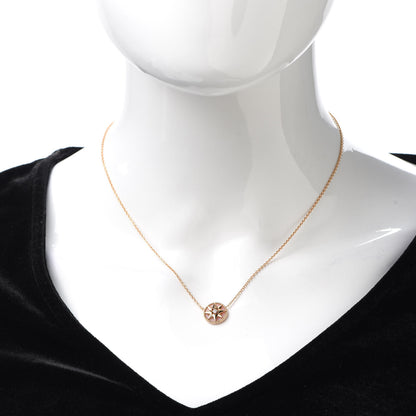 Christian Dior 18K Rose Gold Diamond Pink Opal Rose Des Vents Necklace 2 of 8