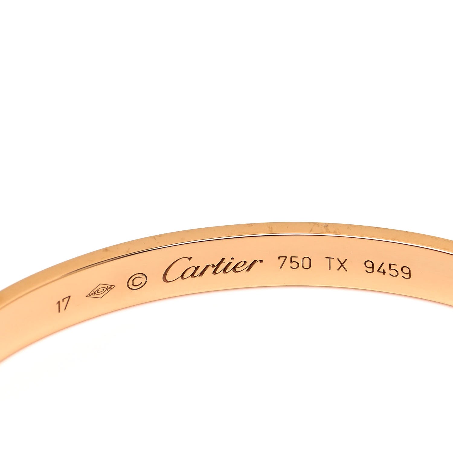 Cartier 18K Pink Gold LOVE Cuff Bracelet 17 4 of 4
