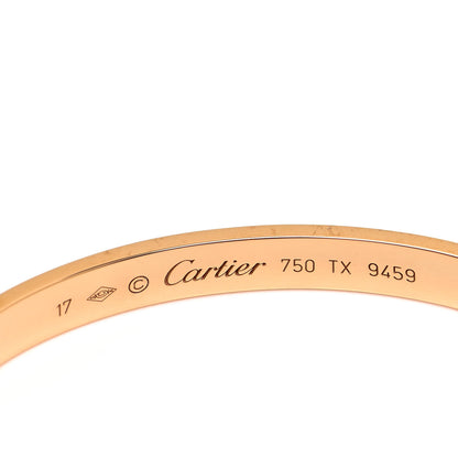 Cartier 18K Pink Gold LOVE Cuff Bracelet 17 4 of 4