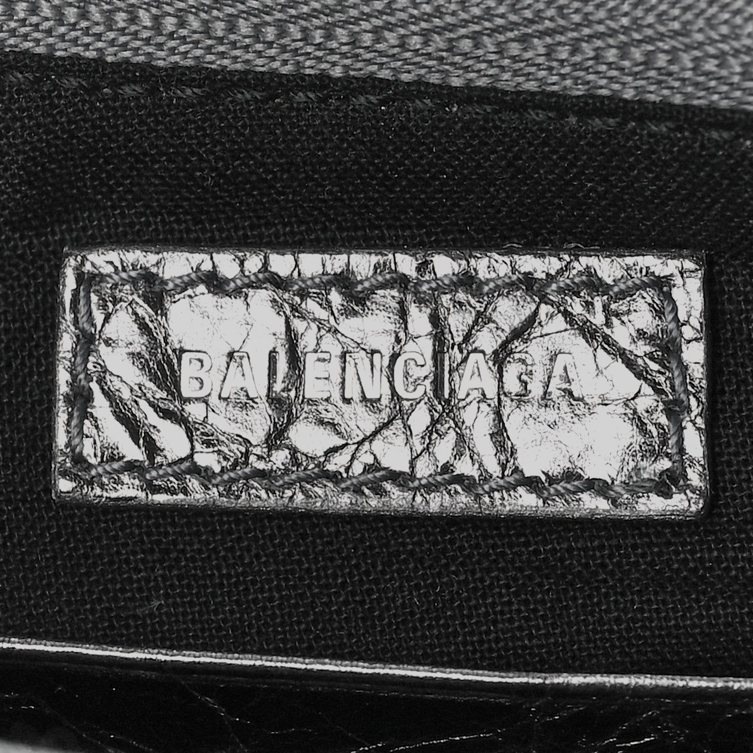 Balenciaga Metallic Agneau Arena Le Cagole Purse With Chain Mini Silver 6 of 8