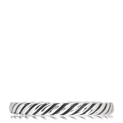 David Yurman Sterling Silver Cable Classics Band Ring 52 6 3 of 4