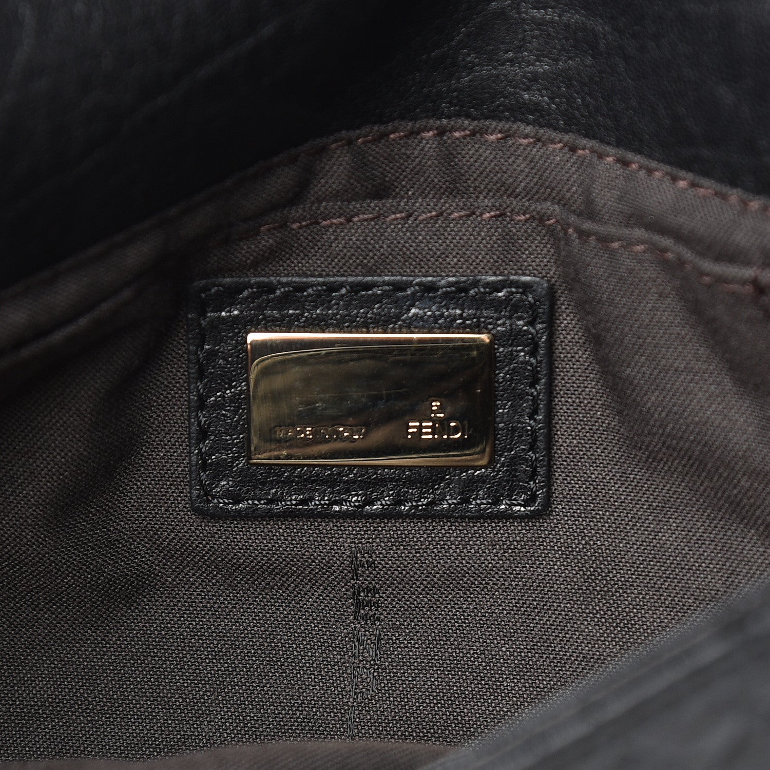 Fendi Crinkled Lambskin Mia Pochette Black 6 of 12