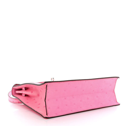 Hermes Ostrich Kelly Danse II Belt Bag Rose Bubblegum 4 of 11
