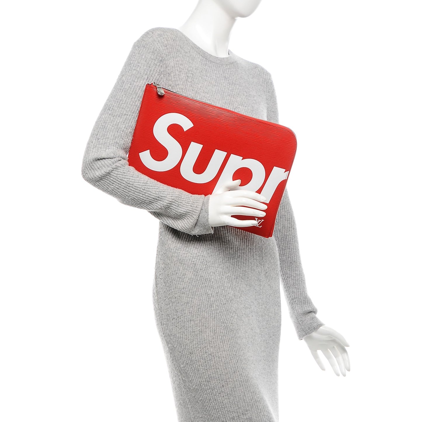 X SUPREME Epi Pochette Jour GM Red